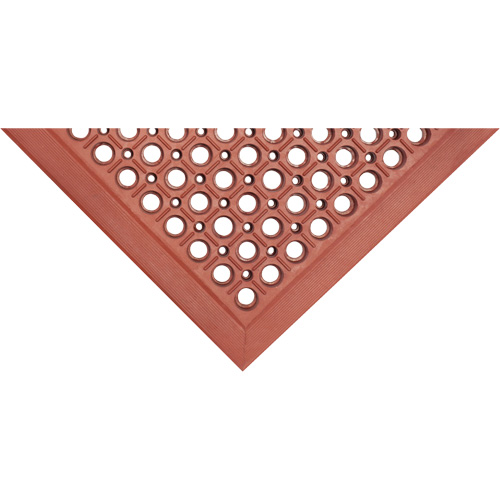 Competitor Series Mats, Slotted, 3' x 5' x 7/8", Orange, Natural Rubber Sécurité Médic