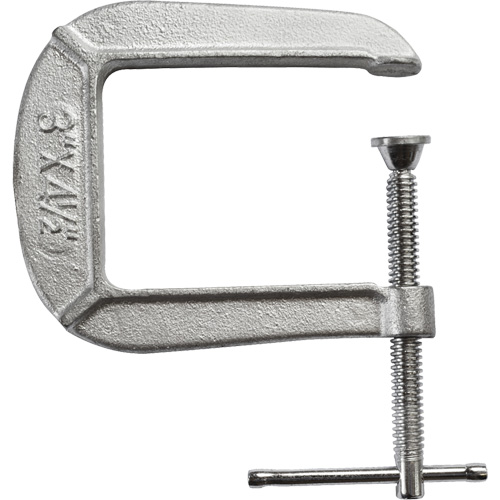 Light-Duty C-Clamp, 3" (76 mm) Capacity, 4-1/2" (114 mm) Throat Depth Sécurité Médic