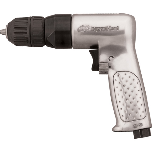 Perceuse pneumatique r&eacute;versible, 4 pi³/min, 1/4" NPTF, 93 dBA, 3/8" mandrin, Sans cl&eacute; Sécurité Médic