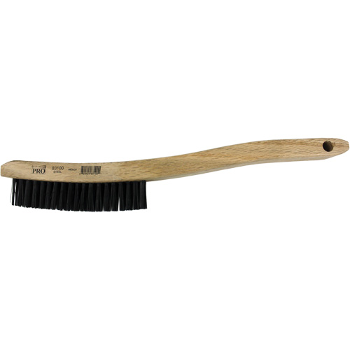 Brosse de nettoyage &eacute;conomique &agrave; manche courb&eacute;, Laiton, 3 x 19 rangs de fils, Longueur 13-3/4" Sécurité Médic