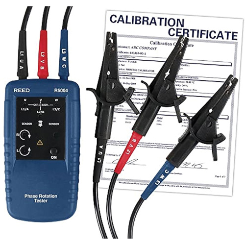 Phase and Motor Rotation Tester with Calibration Certificate Sécurité Médic