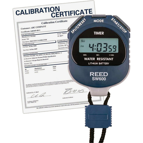 SW600 Stopwatch with Calibration Certificate, Digital, Water Resistant Sécurité Médic