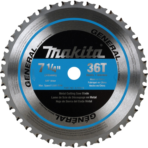 CERMET Tipped Saw Blade, 7-1/4", 36 Teeth, Metal Use Sécurité Médic