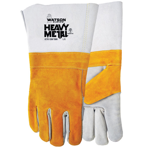 Cow Town Flame-Resistant Gloves, Split Cowhide, Size Large Sécurité Médic