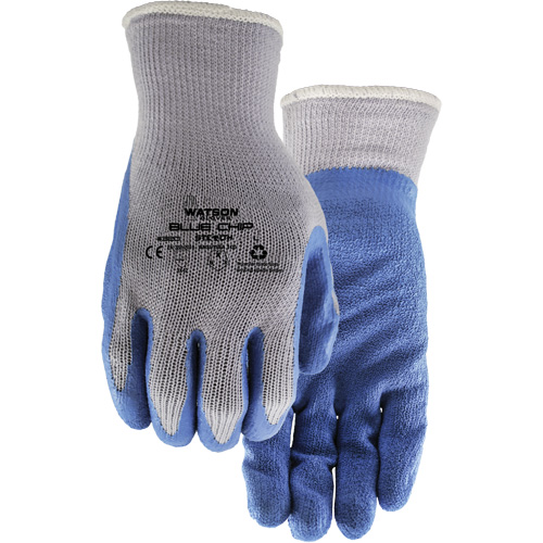 Stealth Blue Chip Coated Gloves, Large, Rubber Latex Coating, 10 Gauge, Polyester Shell Sécurité Médic