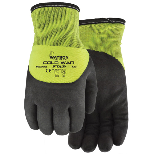 Stealth Cold War Thermal Gloves, Large, Foam Nitrile Coating Sécurité Médic