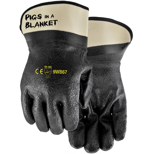 Gants enduits Pigs in a Blanket, Taille unique, R&ecirc;vetement PVC/Nitrile Sécurité Médic