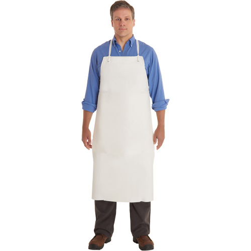 Tablier en PVC AlphaTec 56-101, PVC/Vinyle, Blanc, 33" la x 44" lo Sécurité Médic