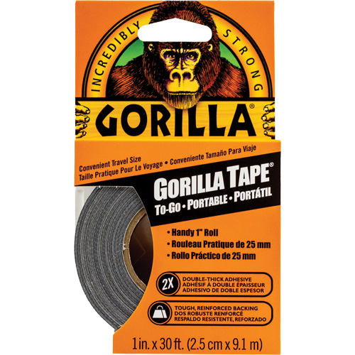Duct Tape To-Go, 17 mils, Black, 25.4 mm (1") x 9.14 m (30') Sécurité Médic