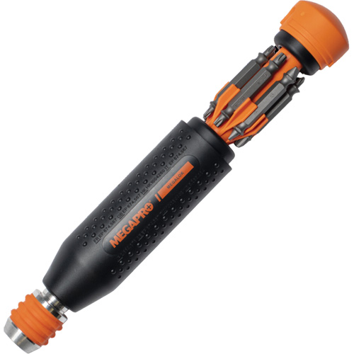 Original MEGALOK 15-in-1 Multi-Bit Screwdriver, 6-3/10" L, Textured Handle Sécurité Médic