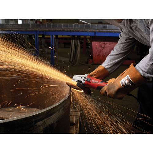 Small Lock-On Angle Grinder with Shroud Slide, 5", 12 A Sécurité Médic