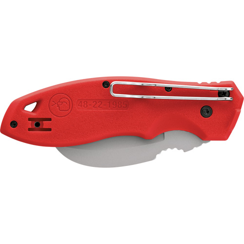 FastBack Hawk Bill Folding Knife, 2-1/4" Blade, Stainless Steel Blade, Plastic Handle Sécurité Médic