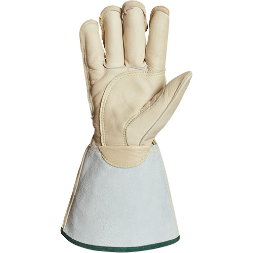 Gants de monteur de lignes pour l'hiver avec bandes r&eacute;fl&eacute;chissantes 6" Endura, Grand, Paume en Cuir de cheval, Doublure en Molleton Sécurité Médic