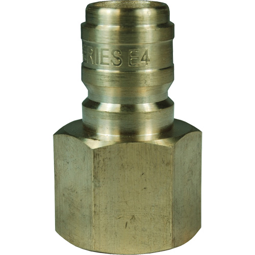 Bouchon d'interconnecteur &agrave; passage direct DQC de s&eacute;rie E, Laiton, 3/4", NPTF femelle, 1700 PSI Sécurité Médic