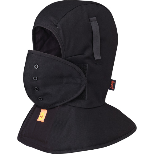 565A Doublure matelass&eacute;e FR &agrave; long col pour casque, Noir, Coton Sécurité Médic