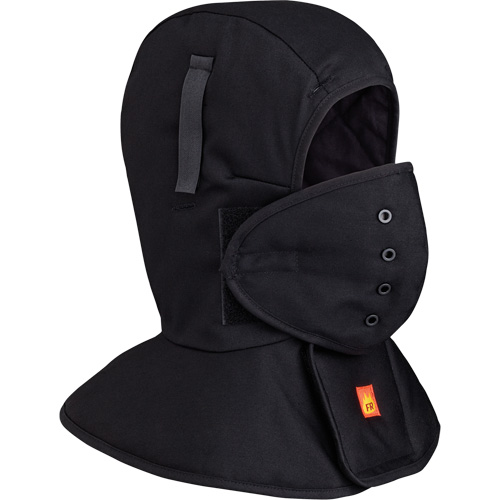 565A Doublure matelass&eacute;e FR &agrave; long col pour casque, Noir, Coton Sécurité Médic