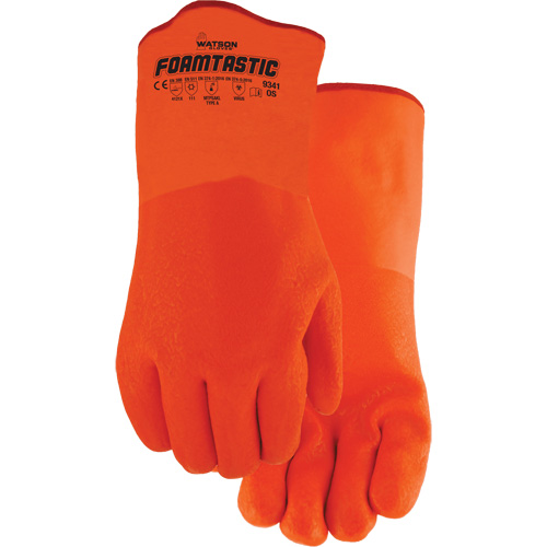 Foamtastic Gloves, One Size, PVC Coating, Foam Shell Sécurité Médic