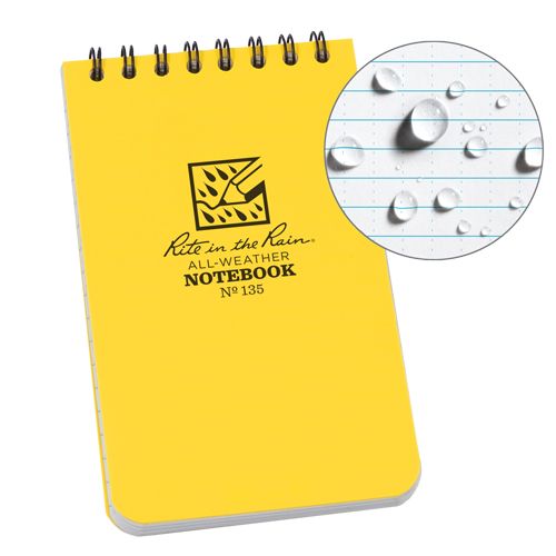 Pocket Top-Spiral Notebook, Soft Cover, Yellow, 100 Pages, 3" W x 5" L Sécurité Médic