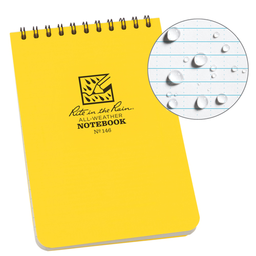 Pocket Top-Spiral Notebook, Soft Cover, Yellow, 100 Pages, 4" W x 6" L Sécurité Médic