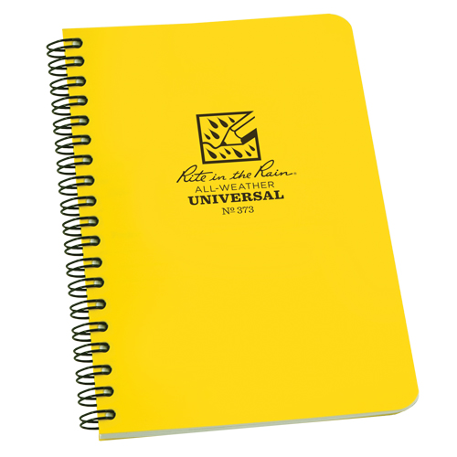 Carnet de notes de poche &agrave; spirale lat&eacute;rale, Couverture souple, Jaune, 64 Pages, 4-5/8" , 7"  Sécurité Médic