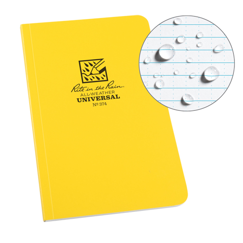 Field-Flex Bound Book, Soft Cover, Yellow, 128 Pages, 4-5/8" W x 7-1/4" L Sécurité Médic