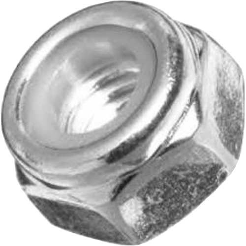 Nylock Nut, 3/8"-16 Dia., Zinc Plated, Coarse Sécurité Médic