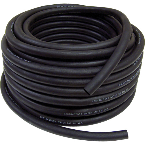 Contractor's Water Discharge Garden Hose, Rubber, 3/4" dia. x 50' Sécurité Médic