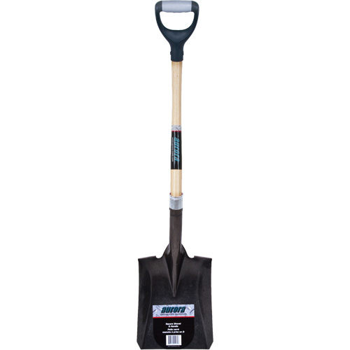 Heavy-Duty Square Shovel, Hardwood, Carbon Steel Blade, D-Grip Handle, 30" Long Sécurité Médic