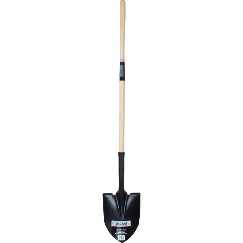 Round Point Shovel, Tempered Steel Blade, Hardwood, Straight Handle Sécurité Médic