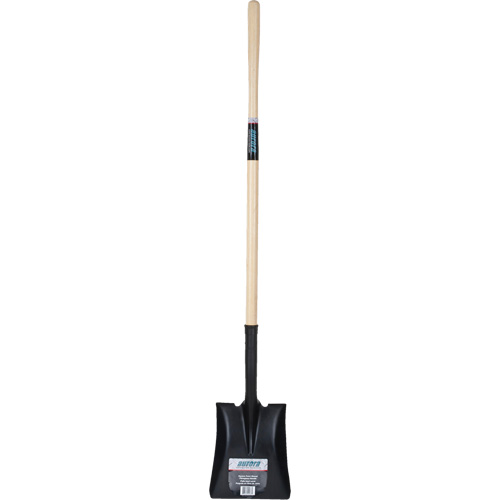 Square Point Shovel, Hardwood, Tempered Steel Blade, Straight Handle, 48" Long Sécurité Médic