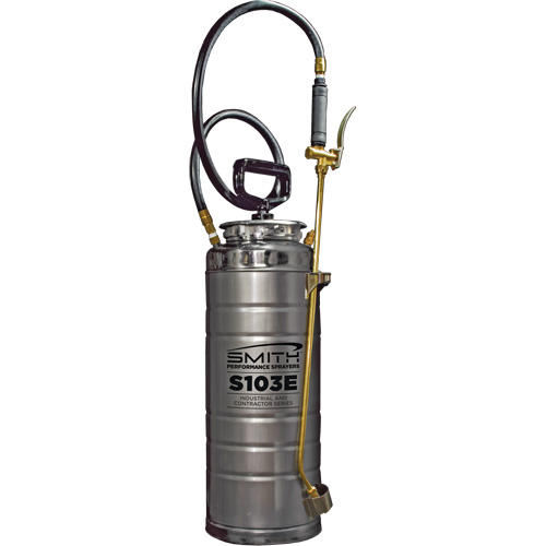 Vaporisateur de b&eacute;ton &agrave; compression s&eacute;rie industriel & entrepreneur, 3,5 gal. (16 L), Acier inoxydable, Lance de 24" Sécurité Médic