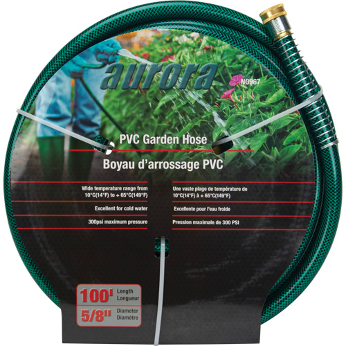 Tuyau de jardin, PVC, 5/8" dia x 100' Sécurité Médic