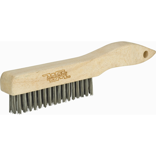 Shoe Handle Industrial-Duty Scratch Brush, Stainless Steel, 3 x 16 Wire Rows, 10-1/2" Long Sécurité Médic
