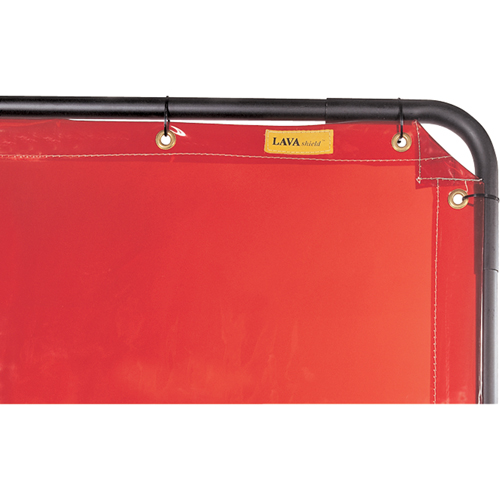 Rideau Lavashield, 68,5" x 68,5", Transparence &eacute;lev&eacute;, Orange Sécurité Médic