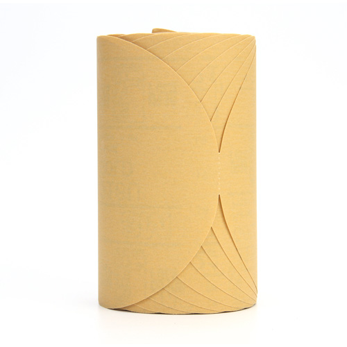 Rouleau de disques abrasifs dor&eacute;s en papier Stikit 216U, 6" dia., Grain P320, Oxyde d'aluminium Sécurité Médic
