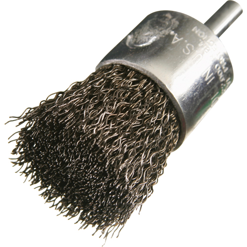 Brosses mont&eacute;es &agrave; fils cr&ecirc;p&eacute;s, 1", Fils 0,014", Tige 1/4" Sécurité Médic