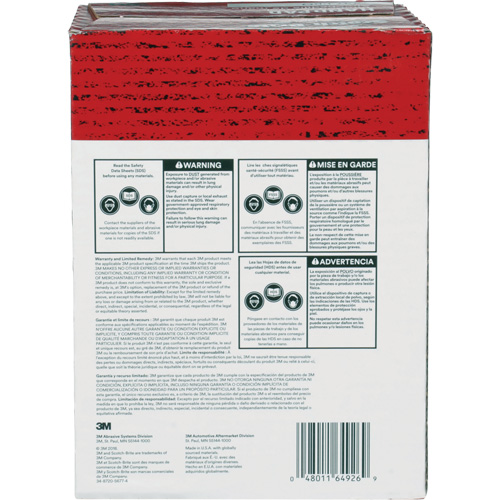 Tampons manuels Scotch-Brite 7447, Oxyde d'aluminium, 9" x 6", Grain Tr&egrave;s fin Sécurité Médic