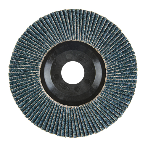 Disque &agrave; lamelles, 5" x 7/8", Type 27, Grain 40, Zirconium Sécurité Médic