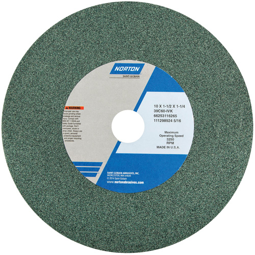 Bench and Pedestal Grinding Wheel, 14" x 2", 1-1/2" Arbor, 1, Silicon Carbide Sécurité Médic