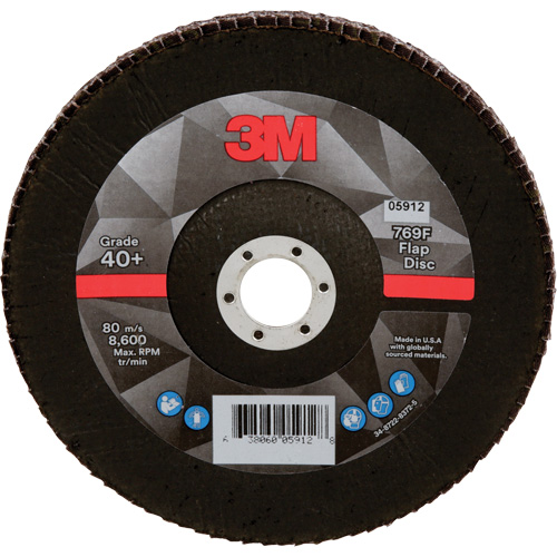 769F Quick Change Flap Disc, 7" x 7/8", Type 29, 120+ Grit, Aluminum Oxide/Ceramic Sécurité Médic