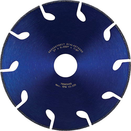 Dialast RightCut Cut-Off Wheel, 5" x 0.05", 7/8" Arbor, Type 01/41, Diamond, 12225 RPM Sécurité Médic