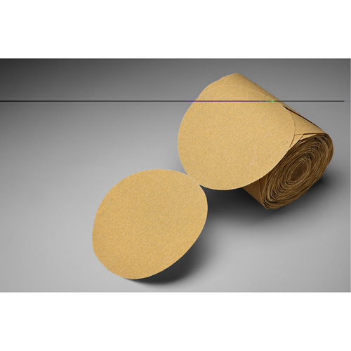 Stikit Gold Paper Disc Roll, 6" Dia., P150 Grit, Aluminum Oxide Sécurité Médic