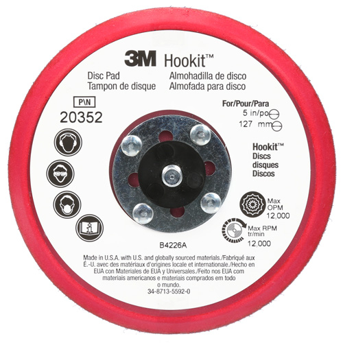 Hookit Low Profile Disc Pad Sécurité Médic