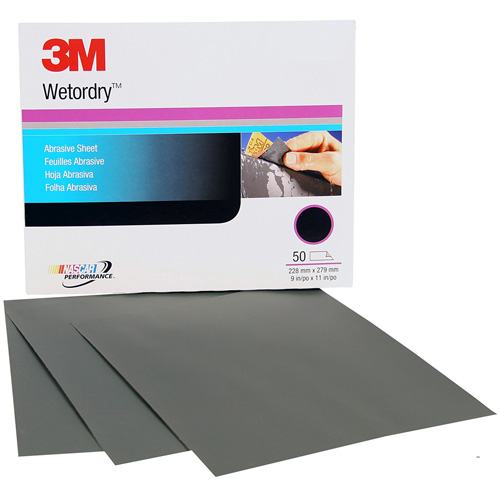 Wetordry Abrasive Sheet, 9" x 11", P220 Grit, Aluminum Oxide Sécurité Médic