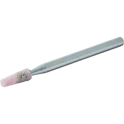 Meule mont&eacute;e vitrifi&eacute;e, B97, Oxyde d'aluminium, 1/8" dia., 3/8" lo, 80 Grain Sécurité Médic