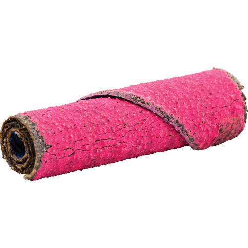 R982 Cartridge Roll, 80 Grit, 3/8" Dia., Ceramic Alumina, 1-1/2" L, 1/8" Arbor Sécurité Médic