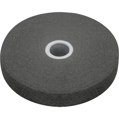 Meule homog&egrave;ne EXL Scotch-Brite, 4" x 1/4", Arbre de 1/4", Grain de Fin, Carbure de silicium Sécurité Médic
