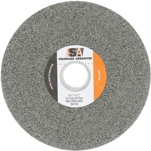 Meule &agrave; usage g&eacute;n&eacute;ral Standard Abrasives, 6" x 1", Arbre de 1", Carbure de silicium Sécurité Médic