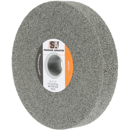 Meule &agrave; usage g&eacute;n&eacute;ral Standard Abrasives, 6" x 1", Arbre de 1", Carbure de silicium Sécurité Médic