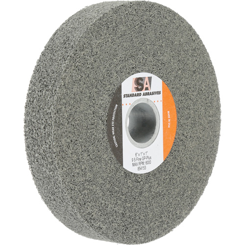 Meule &agrave; usage g&eacute;n&eacute;ral Standard Abrasives, 6" x 1", Arbre de 1", Carbure de silicium Sécurité Médic